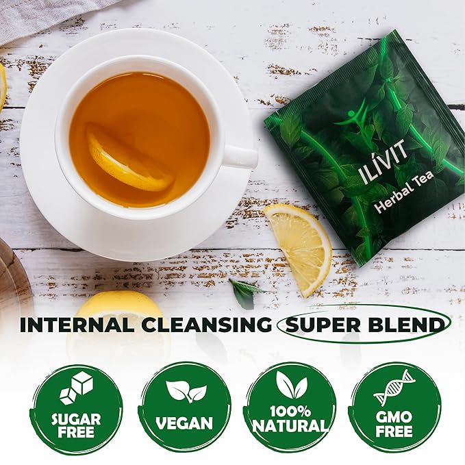 Ilivit Colon Cleanser &amp Detox Tea | Colon Cleanse | Cleansing Tea For Bloating Relief | 30 Bags