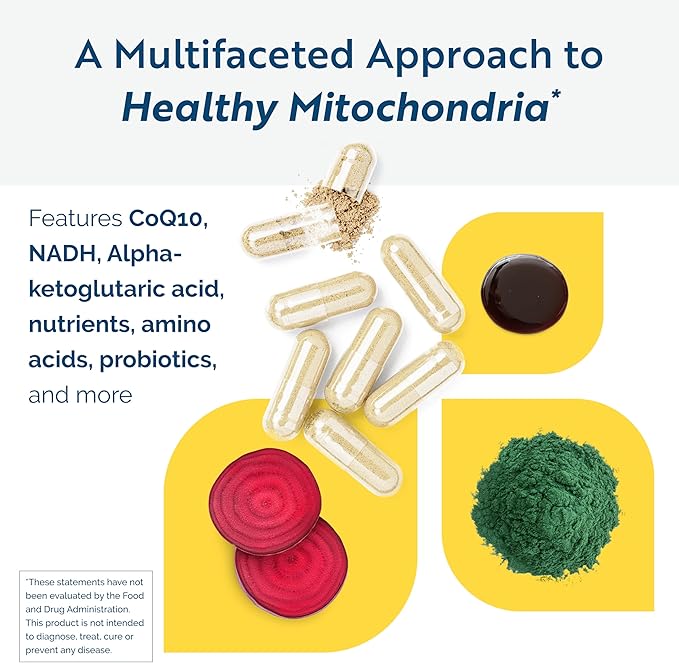 Researched Nutritionals ATP Supplements for Cellular Health &amp Energy Support - ATP Fuel - Vitamin E CoQ10 &amp NADH to Promote Mental Clarity &amp Healthy Mitochondria (150 Capsules)
