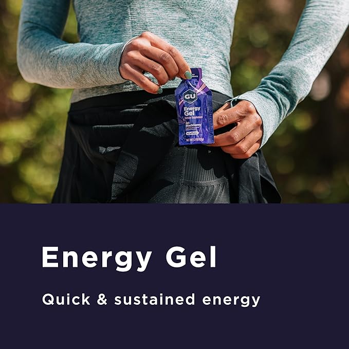 GU Energy Original Sports Nutrition Energy Gel Vegan Gluten-Free Kosher and Dairy-Free On-the-Go Energy for Any Workout 24-Count Assorted Fruity Flavors