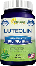 Luteolin 100mg - 120 Capsules - Luteolin Supplement &amp Powder Complex Pills Commonly Taken with Quercetin - Supports Brain &amp Memory Health