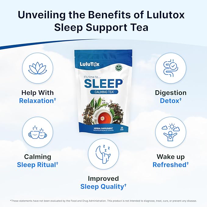 Wellamoon Sleep Patches &amp Lulutox Sleep Tea Bundle (28 Patches &amp 28 Servings)
