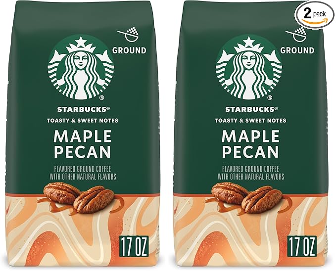 Starbucks Ground CoffeeFlavored Hot or Iced CoffeeMaple Pecan17 oz (Pack of 2)