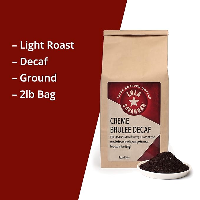 Lola Savannah Crème Brulée Ground Decaf Coffee 2lb