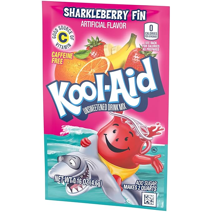 Kool-Aid Unsweetened Caffeine Free Strawberry Orange Punch Zero Calories Powdered Drink Mix 192 Count Pitcher Packets