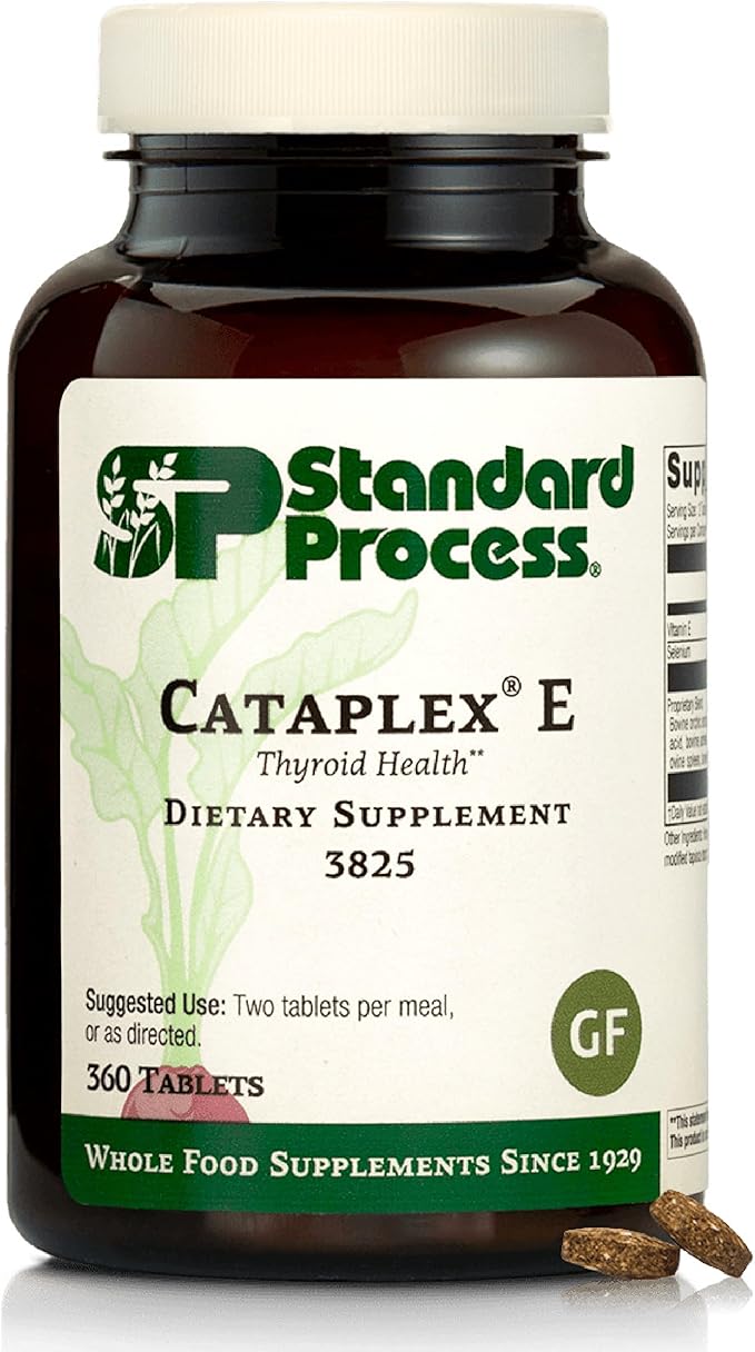 Standard Process Cataplex E Thyroid Health Dietary Supplement - Gluten-Free Non-Dairy &amp Non-Soy - Endocrine Gland Health Support - 360 Tablets
