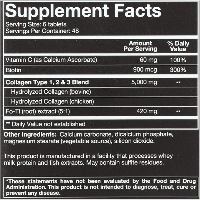 Youtheory Collagen - Mens - Advanced - 290 Tablets - Gluten Free -