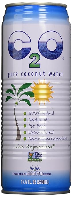 C2O Pure Coconut Water 17.5 Fluid Ounce (Pack of 12)