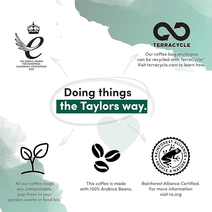 Taylors of Harrogate Flying Start Coffee Bags (10 Enveloped Bags Per Pack x 3 Packs = 30 Coffee Bags)