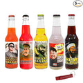 Dictator Soda Pack | 5 Hilarious Novelty Sodas | 12 oz Glass Bottles with Cane Sugar | Includes Crazy Soda Pop Bottle Opener