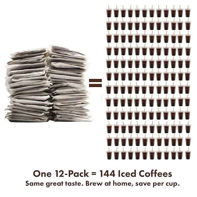 GRADY’S COLD BREW New Orleans Style 100% Arabica Ground Coffee &amp Chicory Pouches 12 Bundles of 4 Easy-to-Brew Bean Bags Makes 144 drinks