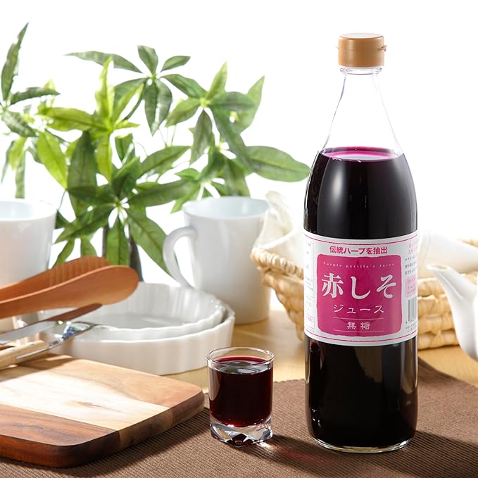 Unsweetened RED SHISO DRINK 900ml (31.6floz) SHISOCO