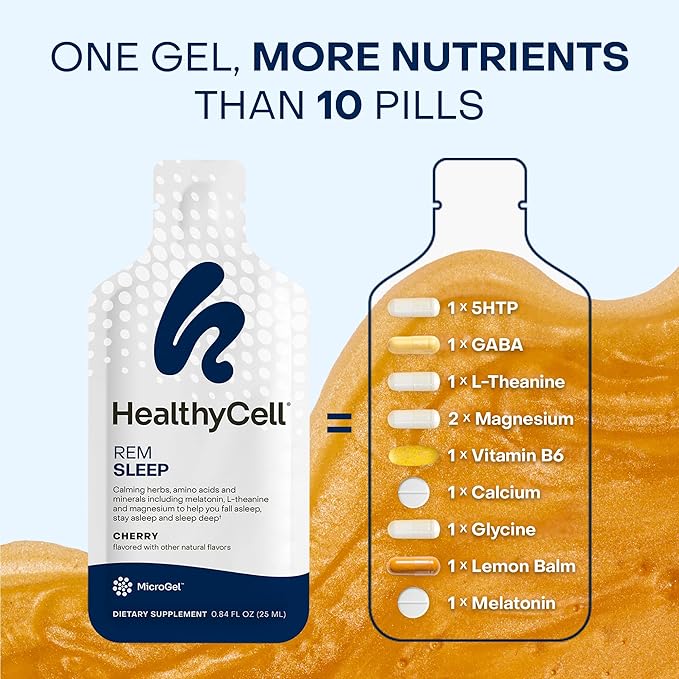 Healthycell REM Sleep Aid Supplement + Immune Super Boost Supplement Bundle