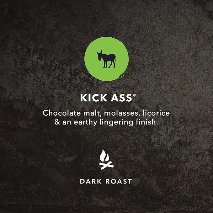 Kicking Horse Coffee Kick Ass Dark Roast Whole Bean Certified Organic Fairtrade Kosher Coffee 2.2 Lb 35.2 Ounce