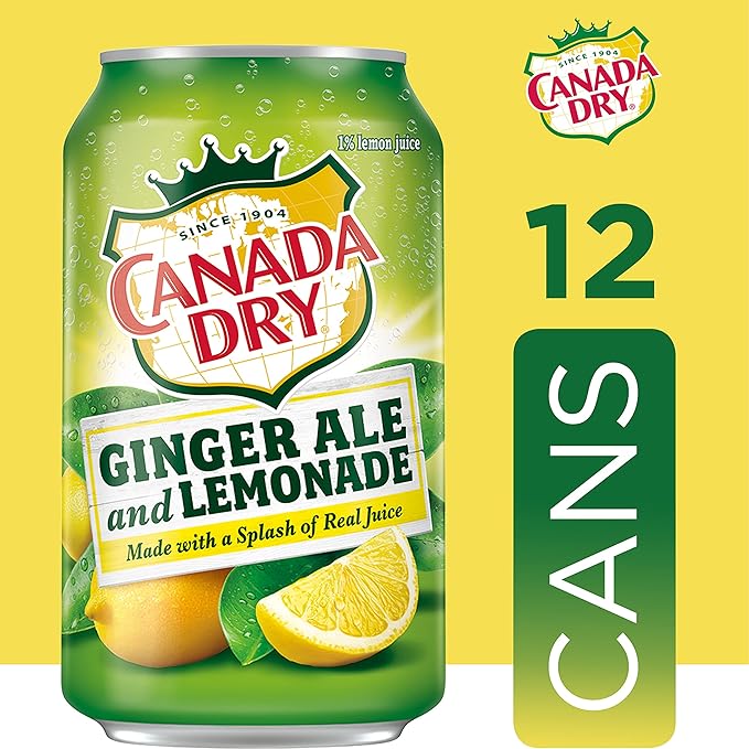 Canada Dry Ginger Ale and Lemonade 12 fl oz cans (pack of 12)