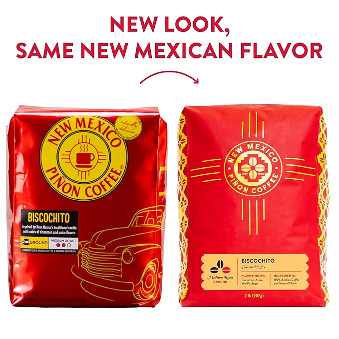 New Mexico Piñon Coffee Naturally Flavored Coffee (Biscochito Ground 2 pound)