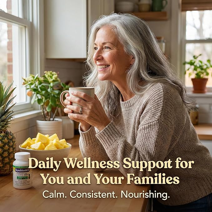 Symbiotics Naturade Colostrum Chewable Tablets – Immune &amp Digestive Support with Lactoferrin Gluten Free Low Sugar Easy Daily Wellness Nutrition (120 Count - Pineapple)