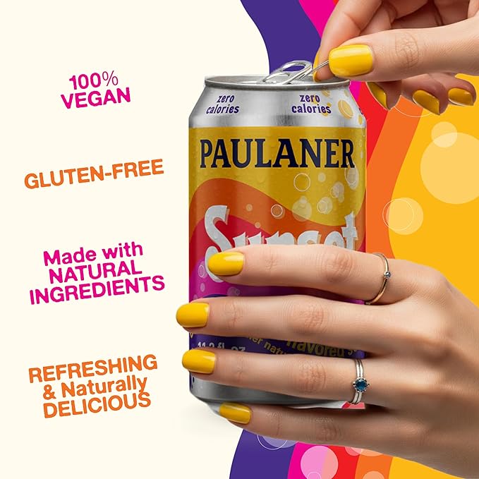 Paulaner Sunset Zero and Classic Orange Cola Soft Drink 24 Pack