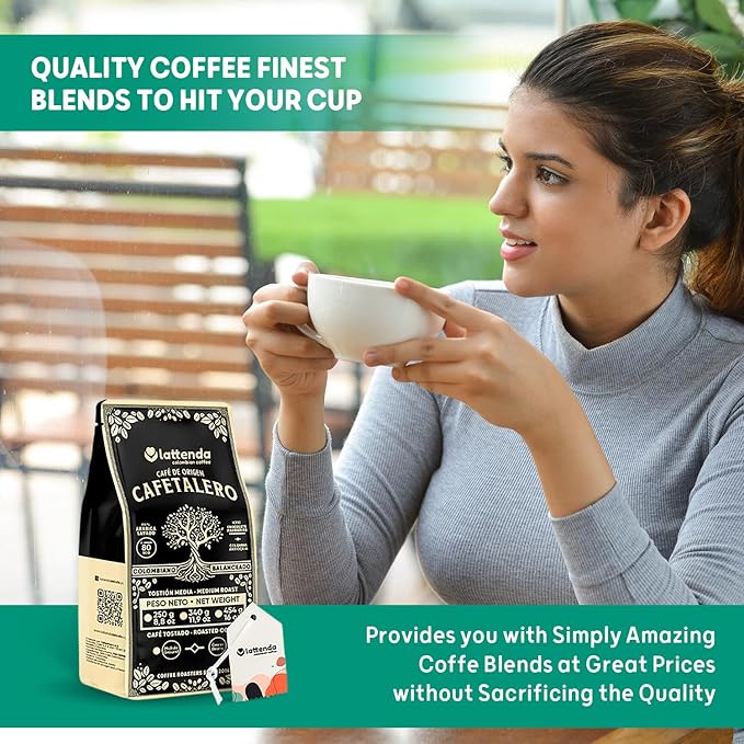 Cafetalero Colombian Gourmet Coffee: Superior Craftsmanship for Discerning Palates - 2 Pack 454g Whole Bean Presentation