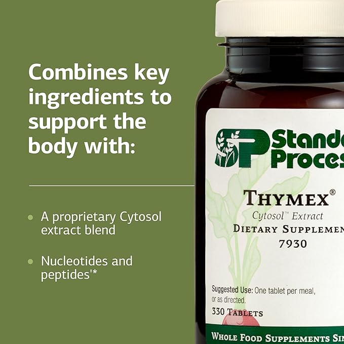 Standard Process Thymex Cytosol Extract Dietary Supplement - Gluten-Free Non-Dairy &amp Non-Soy - Immune System Health Supplement - 330 Tablets