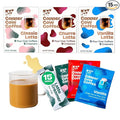 Copper Cow Vietnamese Coffee Variety Pack (15 Coffees &amp 15 Creamers)| Classic Churro &amp Vanilla Latte | Pour Over Single-Serve Lattes No Refrigeration Needed Travel Friendly Ground Coffee