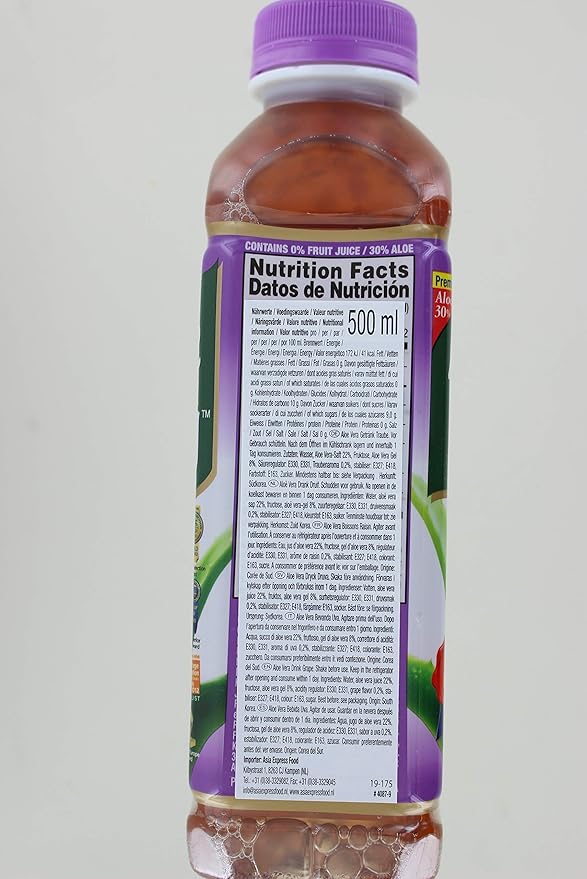 King Aloe Vera King Juice Grape 16.9-Ounce Bottles (Pack of 20)