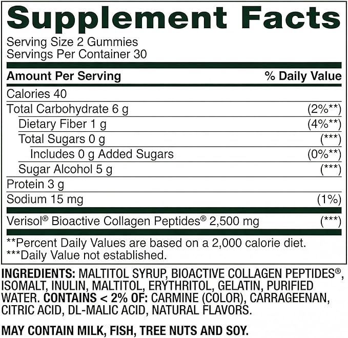 Collagen Women Zero Sugar 60 Gummies - Collagen Peptides 2500mg Protein Gummies for Women Collagen Gummies for Skin and Hair (Pack of 2)