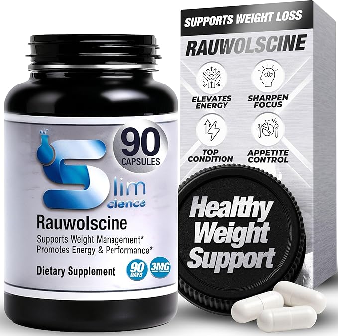 Rauwolscine Yohimbine HCL Dietary Supplement - 3mg Per Capsule 90 Capsules Once a Day | Supports Energy Focus Performance and Healthy Metabolism