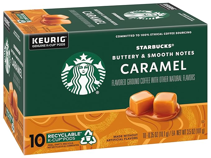 Starbucks Coffee Company Starbucks Flavored Coffee K-Cup Pods Caramel 10 CT