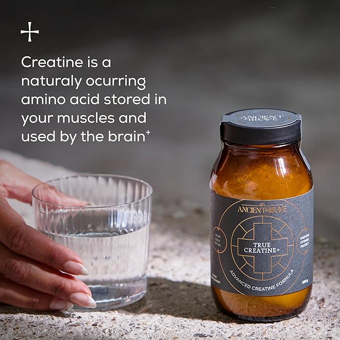 Ancient + Brave True Collagen &amp True Creatine Bundle - Premium Collagen Peptides + Advanced Creatine Formula - Supports Skin Hair Joints Strength &amp Recovery⁺ - 1-Month Supply