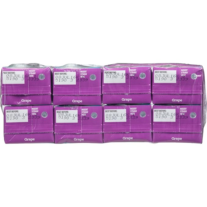 Juicy Juice Slim 8 Pack Grape 6.75 Ounce Boxes (Pack of 4)