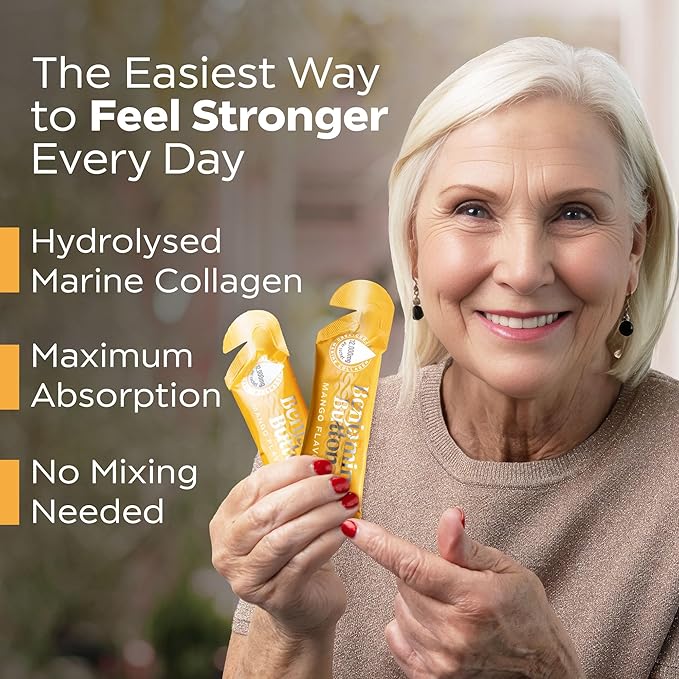 12000mg Marine Collagen Liquid Shots| High Strength Hydrolyzed Marine Collagen Peptides w/Hyaluronic Acid &amp Vitamin C for Skin Hair &amp Joints | Mango 14 Daily Servings 30ml