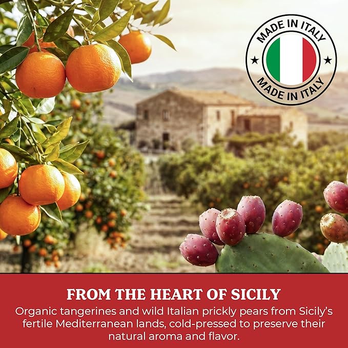 Galvanina Tangerine &amp Prickly Pear – Premium Organic Italian Sparkling Soda 12 fl oz (6 Glass Bottles) | Vibrant Tangerine with Subtle Cactus Sweetness Crafted for Cocktails &amp Refreshing Mom