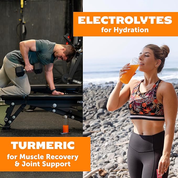 ZYN Electrolyte Drink Mix Hydration Packets Electrolytes Powder Hydration Packets w/Turmeric Curcumin Vitamin C and D Zinc Hydrate Electrolyte Powder Packets for Wellness Variety Pack of 16