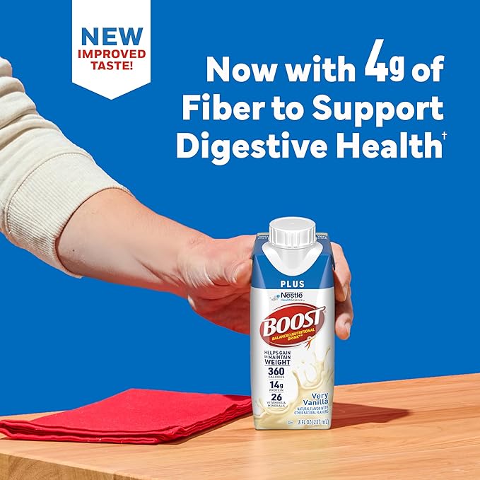 BOOST Plus Nutritional Drink Very Vanilla 8 fl oz (Pack of 24)