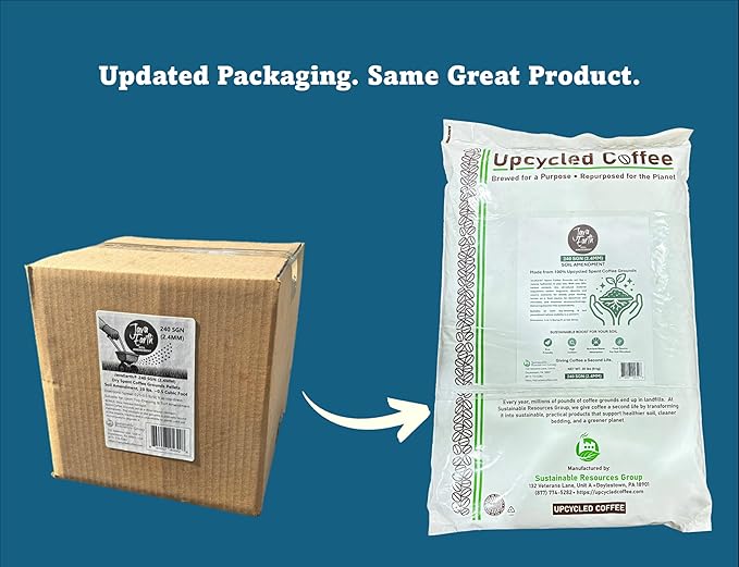 240 SGN (2.4MM) - JavaEarth® Soil Amendment Upcycled Spent Coffee Grounds 20 lbs