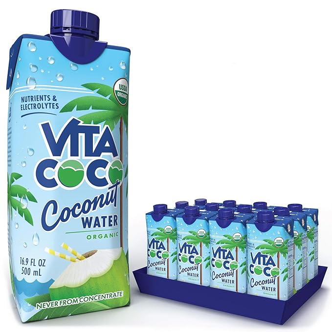 Vita Coco Coconut Water Peach &amp Mango and Vita Coco Coconut Water Pure Organic - Naturally Hydrating Electrolyte Drink - Smart Alternative to Coffee Soda and Sports Drinks - Gluten Free - 16.9