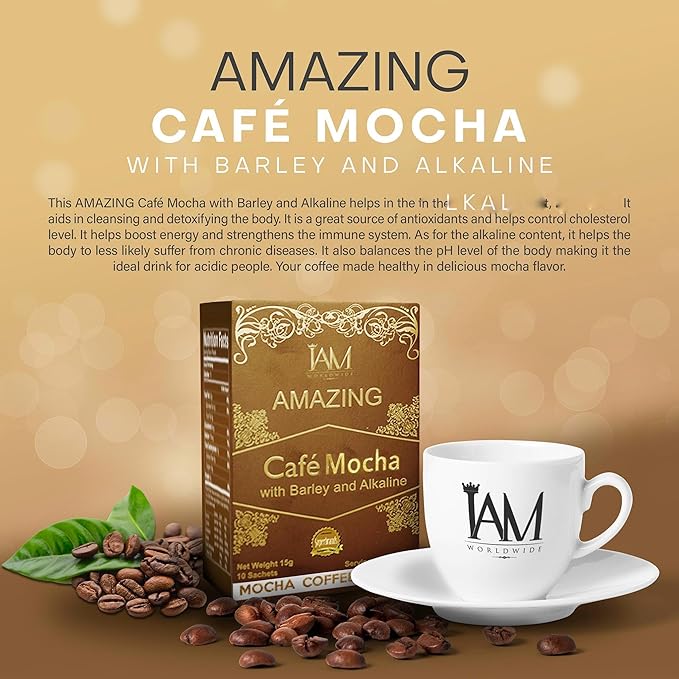 AMAZING CAFE LATTE WITH BARLEY &amp ALKALINE (CAFE MOCHA)