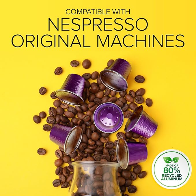 Organic USDA Bestpresso Coffee Aluminum Espresso Pods For Nespresso Original Machine 120 Pack (Naturally Intense)