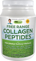 ANDREW LESSMAN Free Range Collagen Peptides Powder 60 Servings - Supports Smooth Soft Skin Comfortable Joints. Pure. Super Soluble. Unflavored. No Sugar. No Additives.