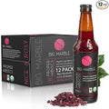 Big Marble Organic Proper Hibiscus Premium Non-Alcoholic Low Sugar Floral &amp Tart Fair Trade Certified Real Hibiscus No Artificial Sweeteners/Colors for Cocktails &amp Mocktails - 12 Pack