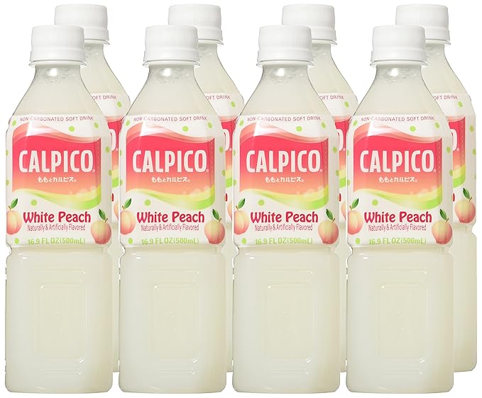 Calpico Soft Drink Peach 16.9-Ounce (Pack of 8)
