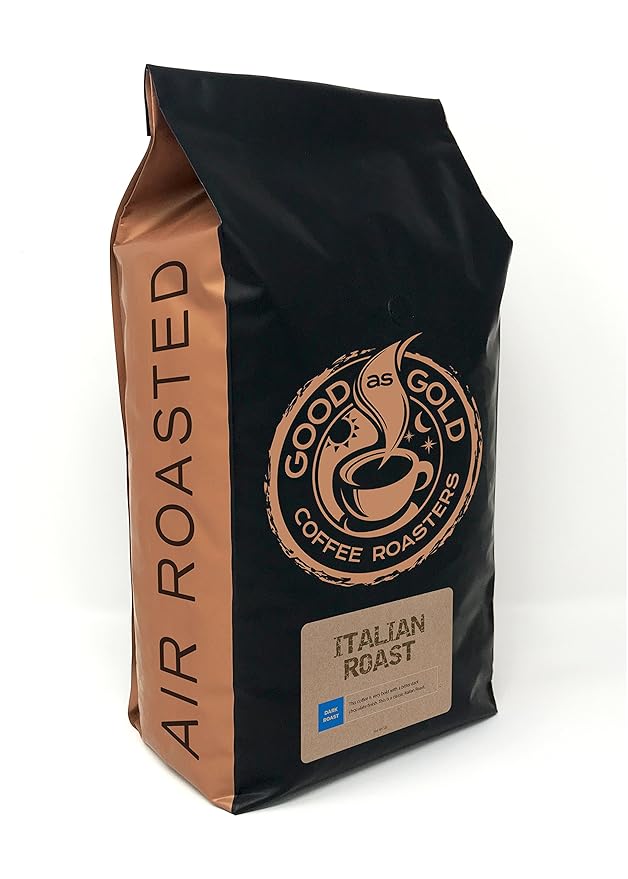 Italian Roast Coffee - Good As Gold Coffee Roasters - Whole Bean (5lb)