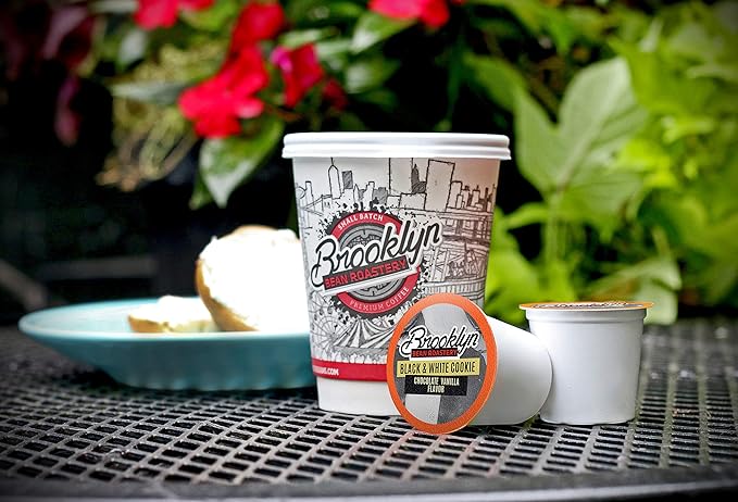 Brooklyn Beans Black and White Cookie Coffee Pods Compatible with 2.0 K-Cup Brewers 24 Count