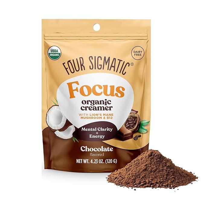 Four Sigmatic Balance Ground Coffee + Cacao Creamer Bundle | Organic Coffee with Ashwagandha Chaga Mushroom Eleuthero and Tulsi and Organic Non Dairy Coffee Creamer with Lion’s Mane and L-theanine