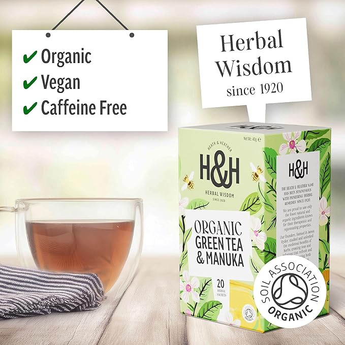Org Green Tea &amp Manuka Honey 20bag 1 x 20bag (Pack 1)