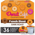 Donut Café – Gourmet Single Serve Coffee Pods for Keurig K-Cup Brewers Dark Roast 100% Arabica Non-GMO &amp Gluten Free French Roast Blend 36 Count