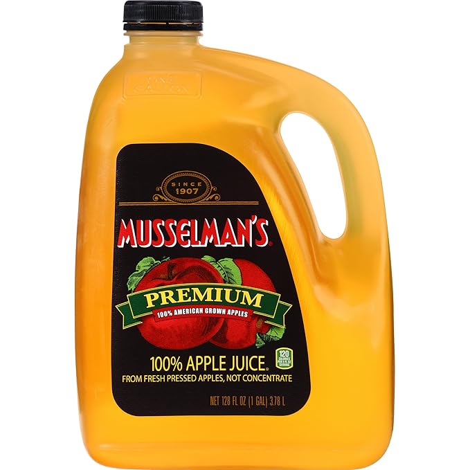 Musselman's Premium 100% Apple Juice 128 Fluid Ounce (Pack of 4)