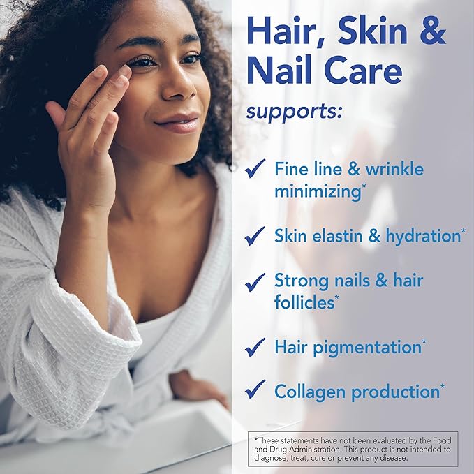 Patient One Hair Skin &amp Nail Care | Supplement to Support Strong Nails and Healthy Hair and Skin* | with Keratin Collagen and More | 60 Capsules