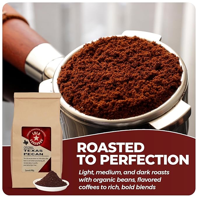 Lola Savannah Texas Pecan Ground Caffeinated Coffee 1lb