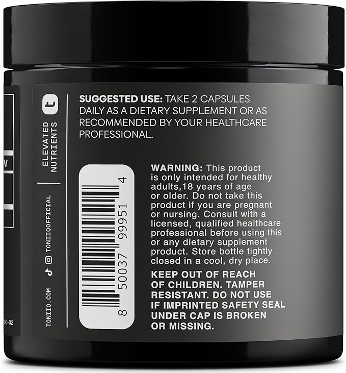Toniiq Fadogia Agrestis - Ultra High Potency 30:1 Extract - 1200mg Per Serving - Highly Concentrated - Third-Party Lab Tested - 120 Capsules